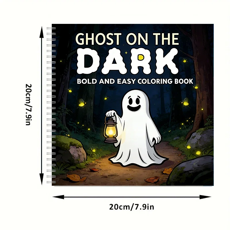 Coloring Book Ghost on the Dark for Adult Colouring Book, Birthday Day Gift, Back to School Supplies, Adults Cute Drawing Book