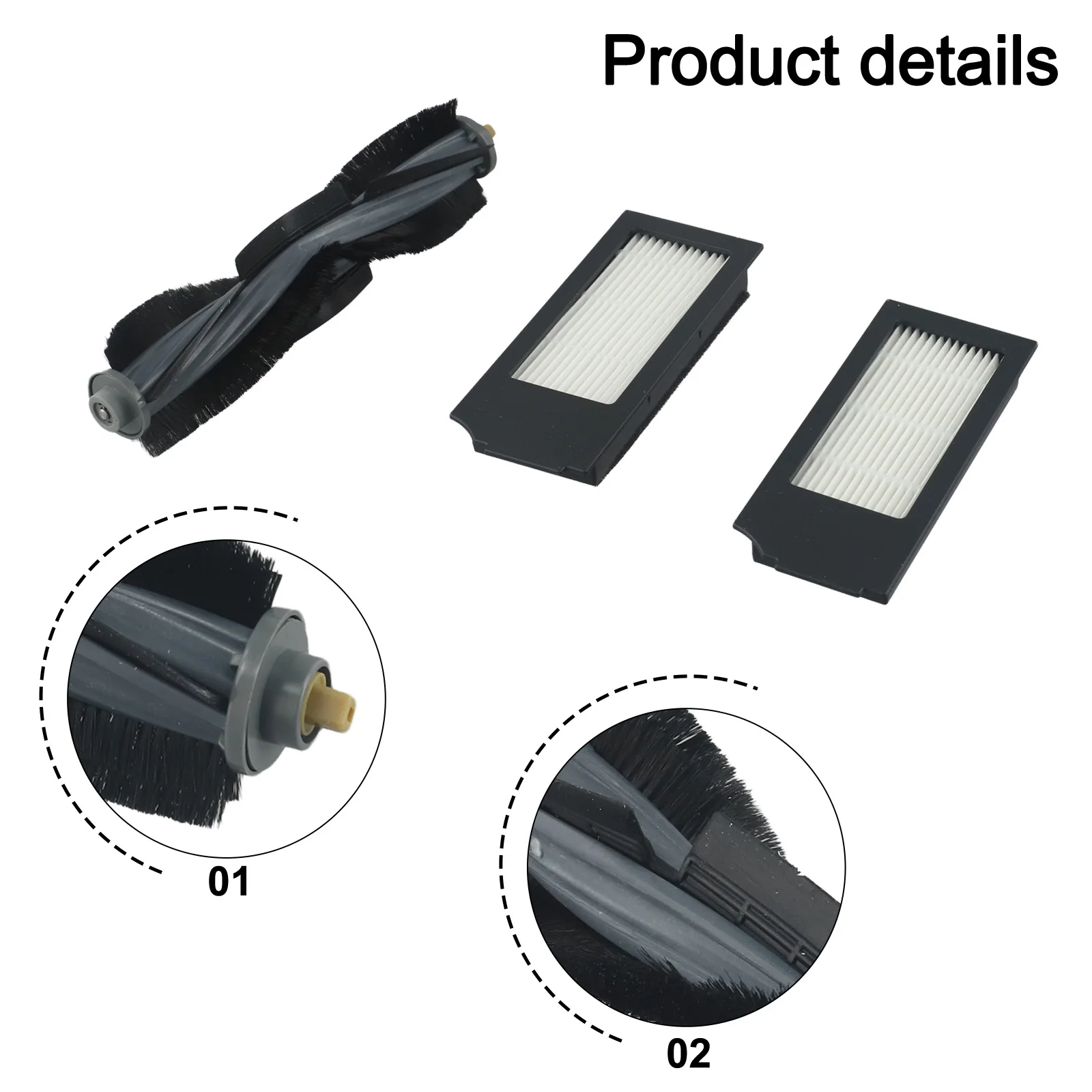 

Reliable Replacement Parts for For ECOVACS For DEEBOT X1 Plus Vacuum Cleaner Filter Roller Brush Side Brushes Mop Cloth