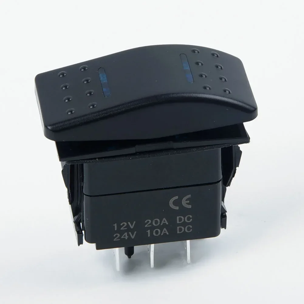 1PC 12V 24V Marine สวิทช์รถ Rocker Switch รถบรรทุก7Pin DPDT ON-OFF-ON 2 LED Rocker Switch LED Dual Light Bar