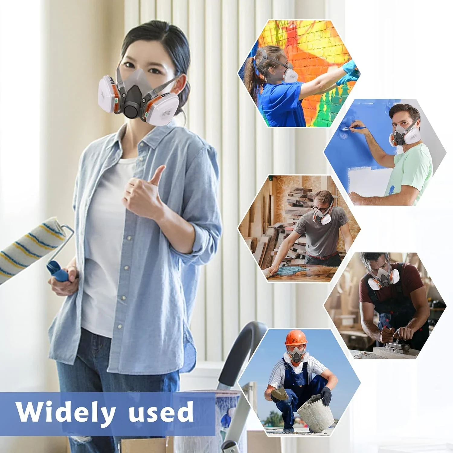 6200 Gas Mask Respirator With Glasses Anti Dust Respirator Face Mask Protection Industrial Gas Masks with Filters Widely Used