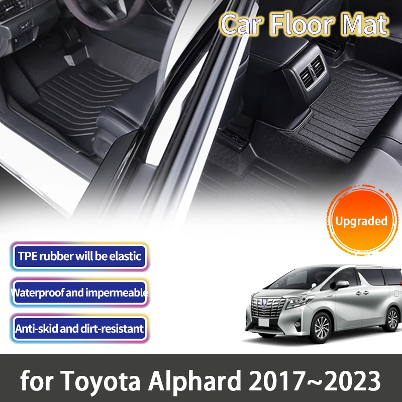 

TPE for Toyota Alphard AH30 30 Vellfire 2017~2023 Accessorie Full Surround Protective Liner Foot Pads Carpets Non-slip Floor Mat