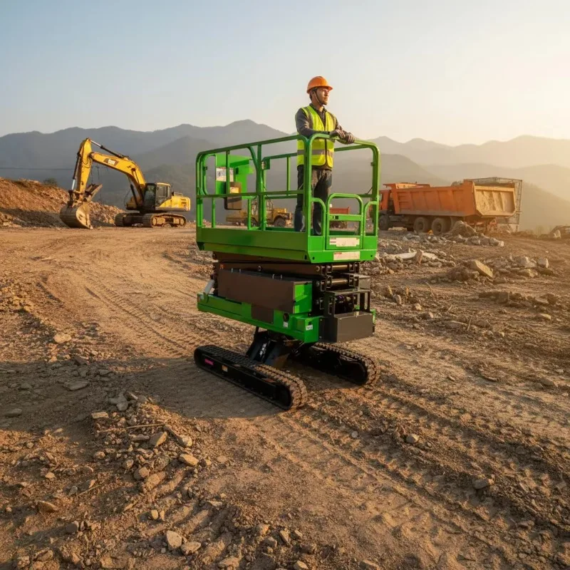 Customized Scissor Lift Manufacturer 4-16M 300kg Electric Self-Propelled Tracked Self-Leveling Scissor Lift Platform for Sale