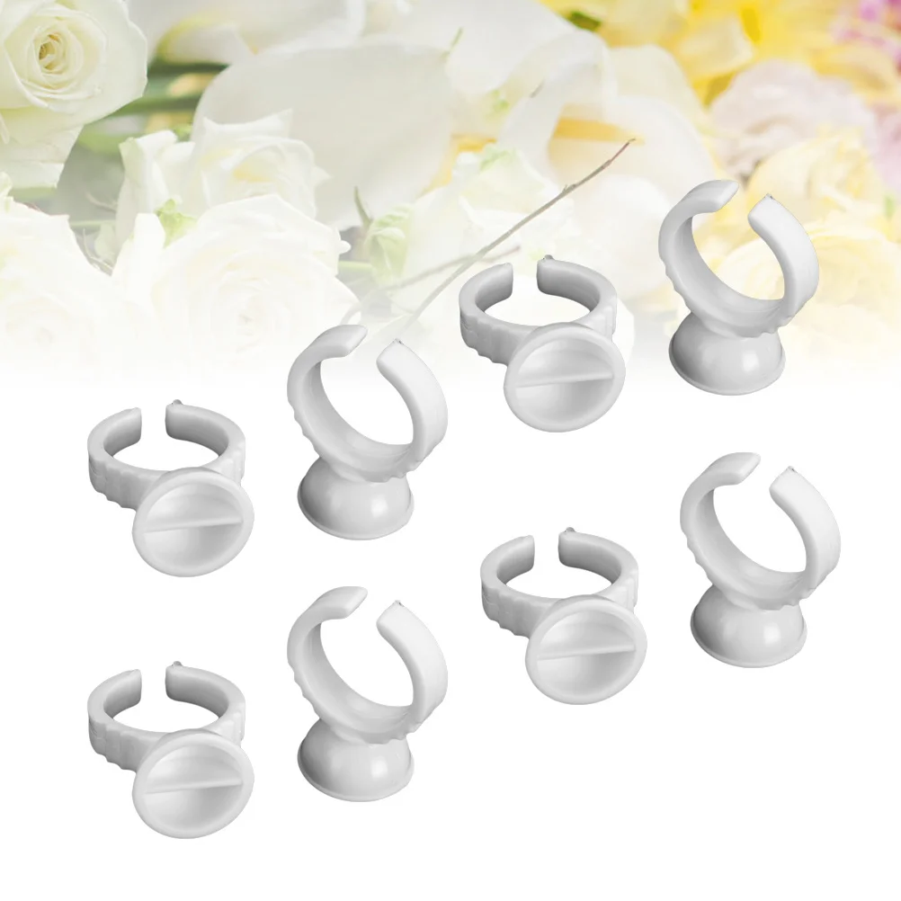 

100Pcs Tattoo Rings Cups Eyelash Makeup Tool Disposable Pigment Container Ink Holder Professional Eyebrow