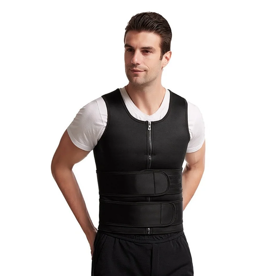 Chest Abdominal Binder Sauna Vest Mens Waist Corset Sweat Slimming Belt Belly Underwear Fat Burner Reductive Girdle Body Shaper