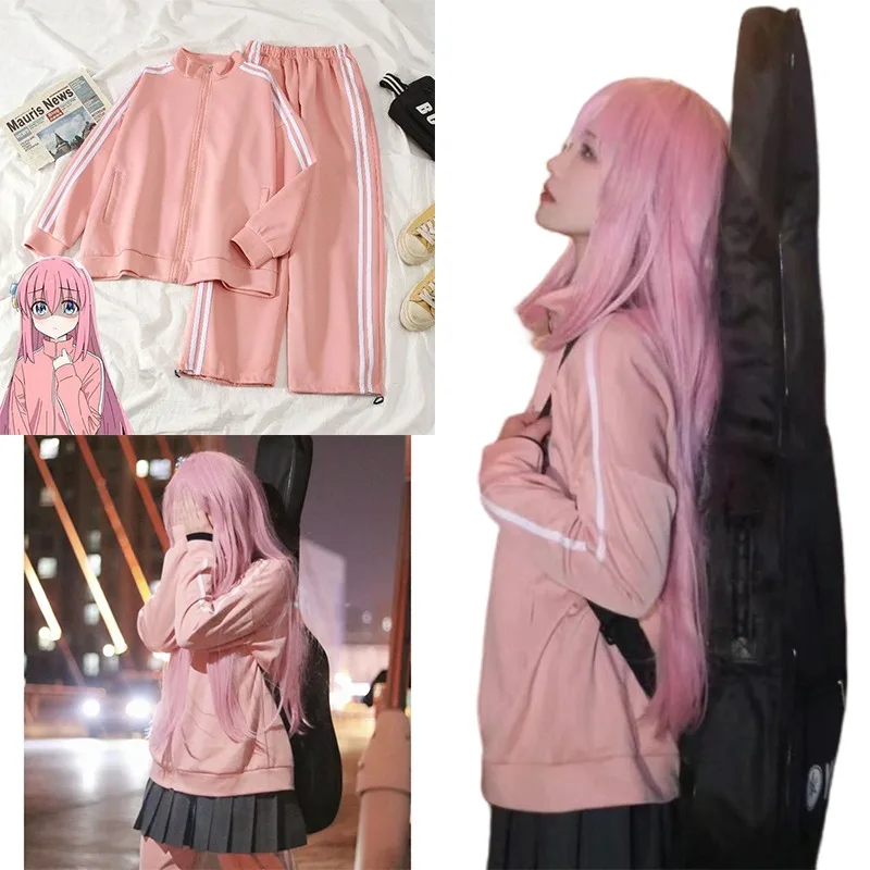 

BOCHI THE ROCK Gotoh Hitori студенческий повседневный комплект спортивной одежды на молнии аниме персонаж девушка с длинным рукавом косплей костюм реквизит подарки