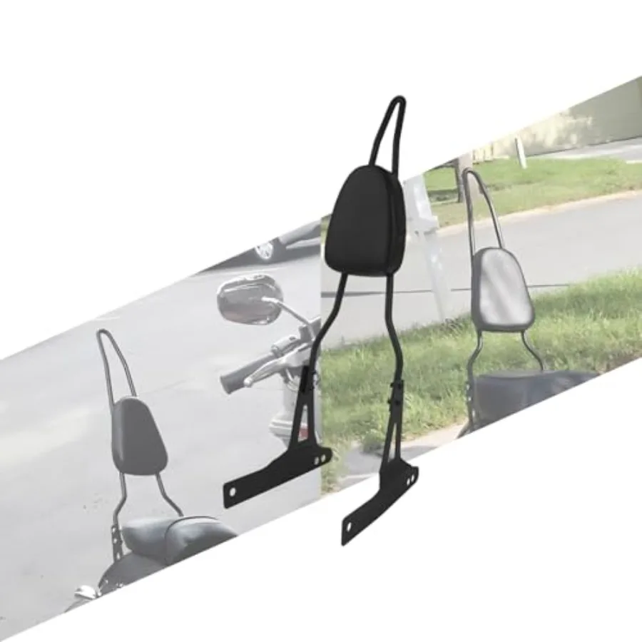 

Motorcycle Rear Passenger Backrest Sissy Bar with Cushion Pad Designed for Harley Dyna Street Bob FXDB Super Glide FXD Low Ride
