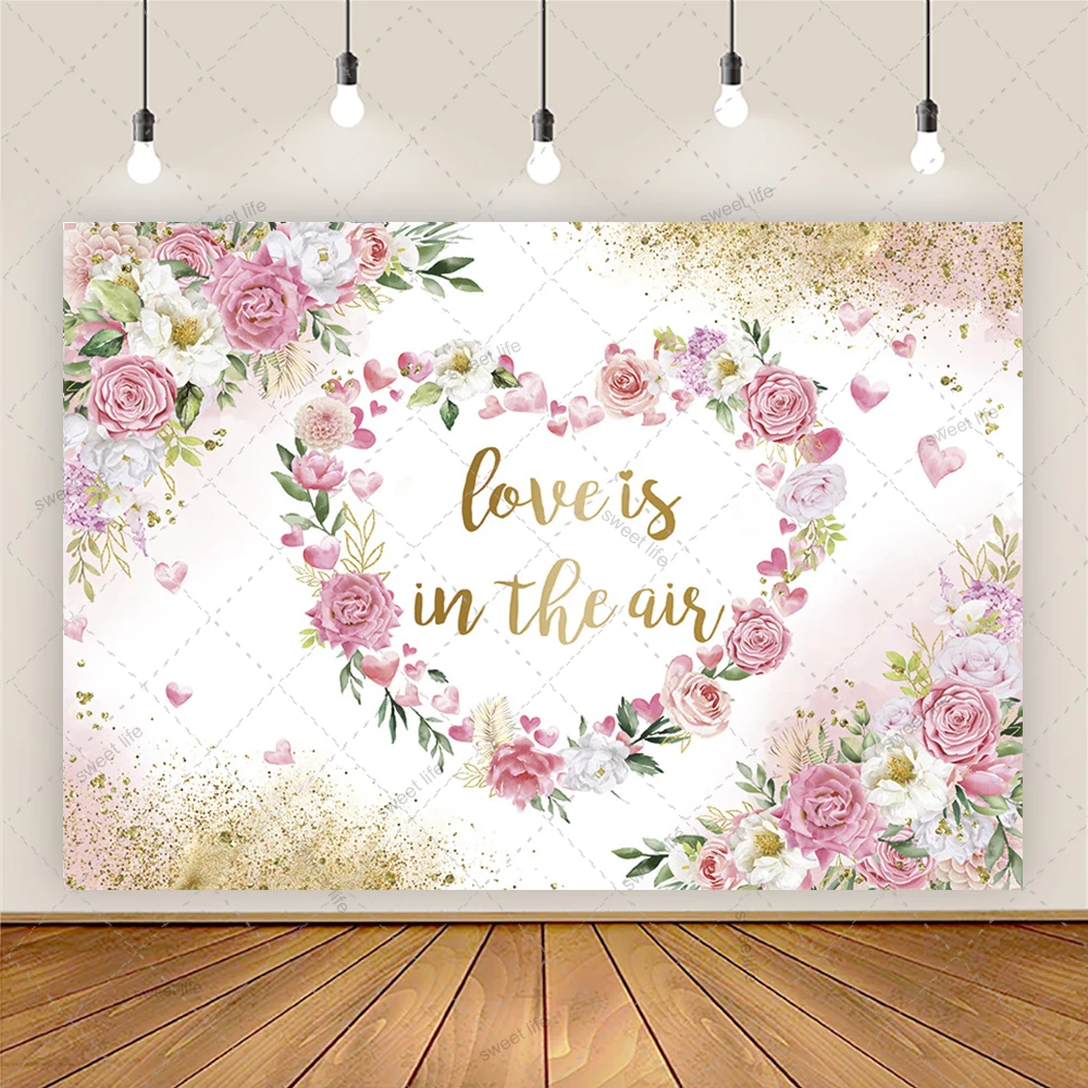 ملكة جمال إلى السيدة الزفاف دش خلفية روز الزهور ديكور الزفاف العروس ليكون خلفية التصوير الفوتوغرافي