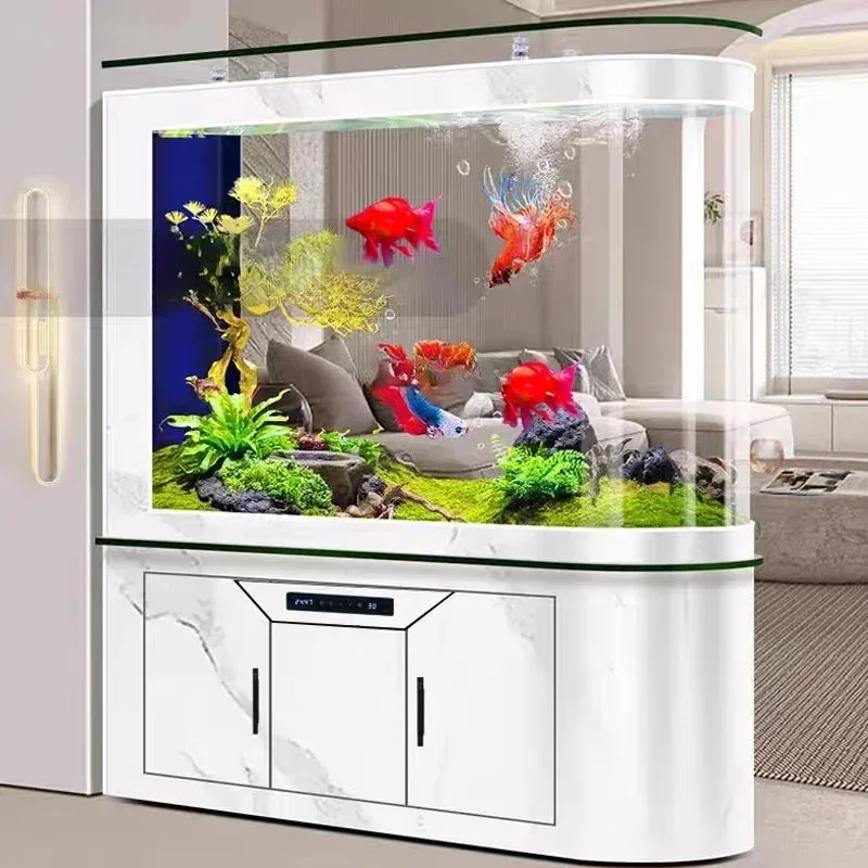 

No water replacement bottom filter fish tank new living room partition ecological aquarium medium and large intelligentAA