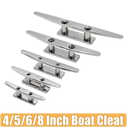 4/5/6/8 Inch Hardware Boat Cleats Boat Cleat 316 Stainless Steel Polished Mooring Cleat for Marine Boat Yacht Marine Accessories