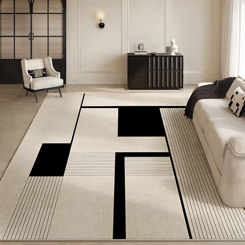 VIKAMA Scandinavian Minimalist Style Line Sense Abstract Carpet Living Room Bedroom Carpet Sofa Large Carpet Home Decoration