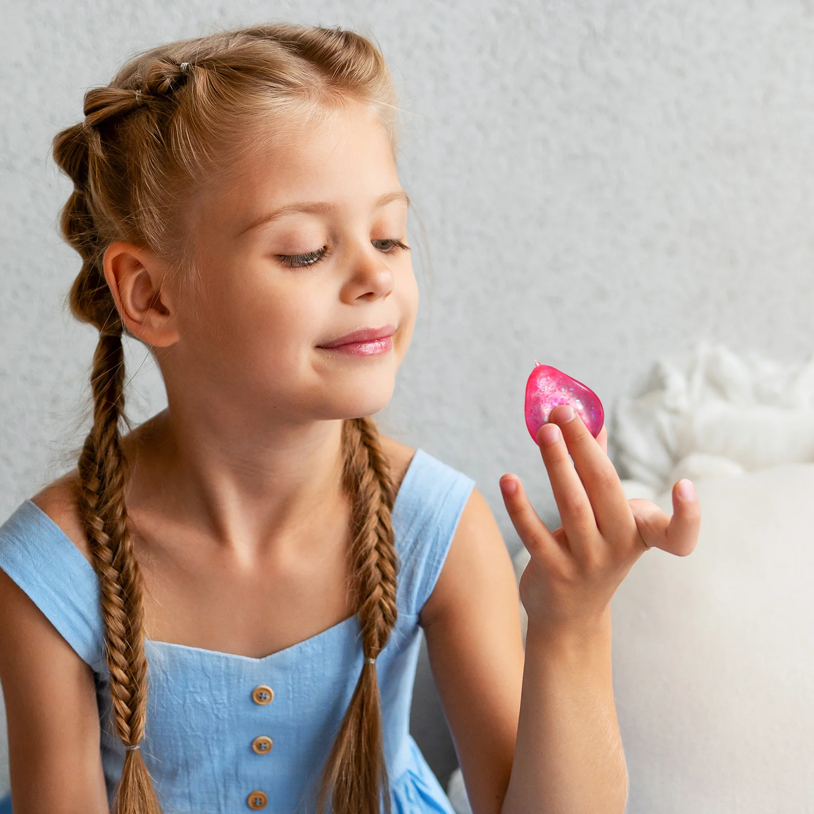 8 pezzi palline antistress sensoriali squishy cubetti di ghiaccio forme a goccia terapia delle mani agitarsi regalo antistress per bambini adolescenti