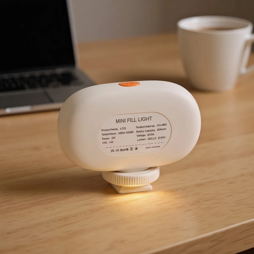 Mini luz de preenchimento LED - luz suave portátil de 600mAh para fotografia de videoconferências e selfies