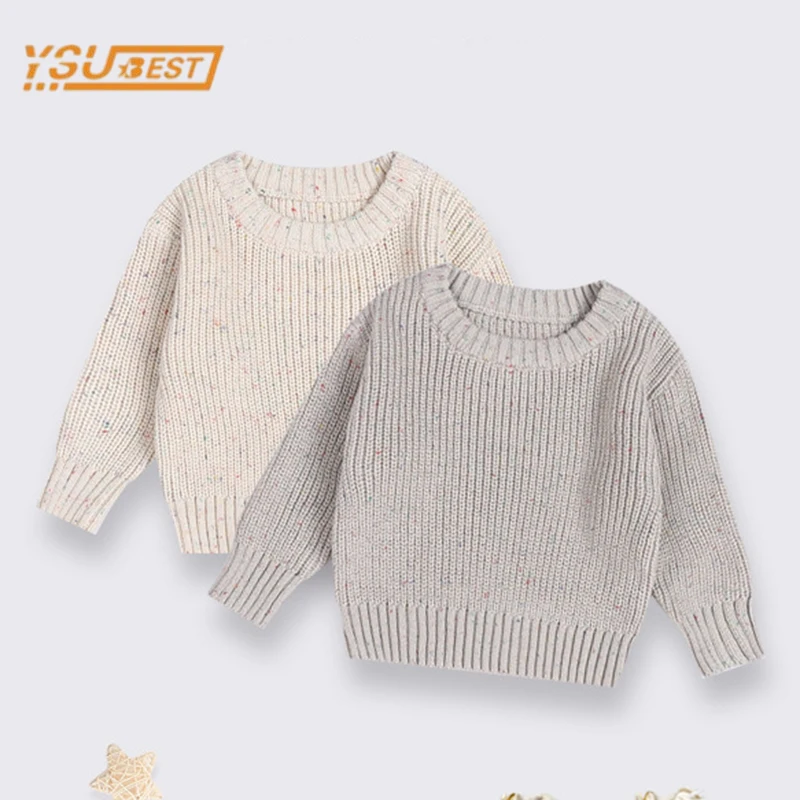 Autumn Toddler Children Sweaters Loose Infant Boys Girls Long Sleeve Knitting Pullovers Tops Kids Baby Girl Boy Sweaters