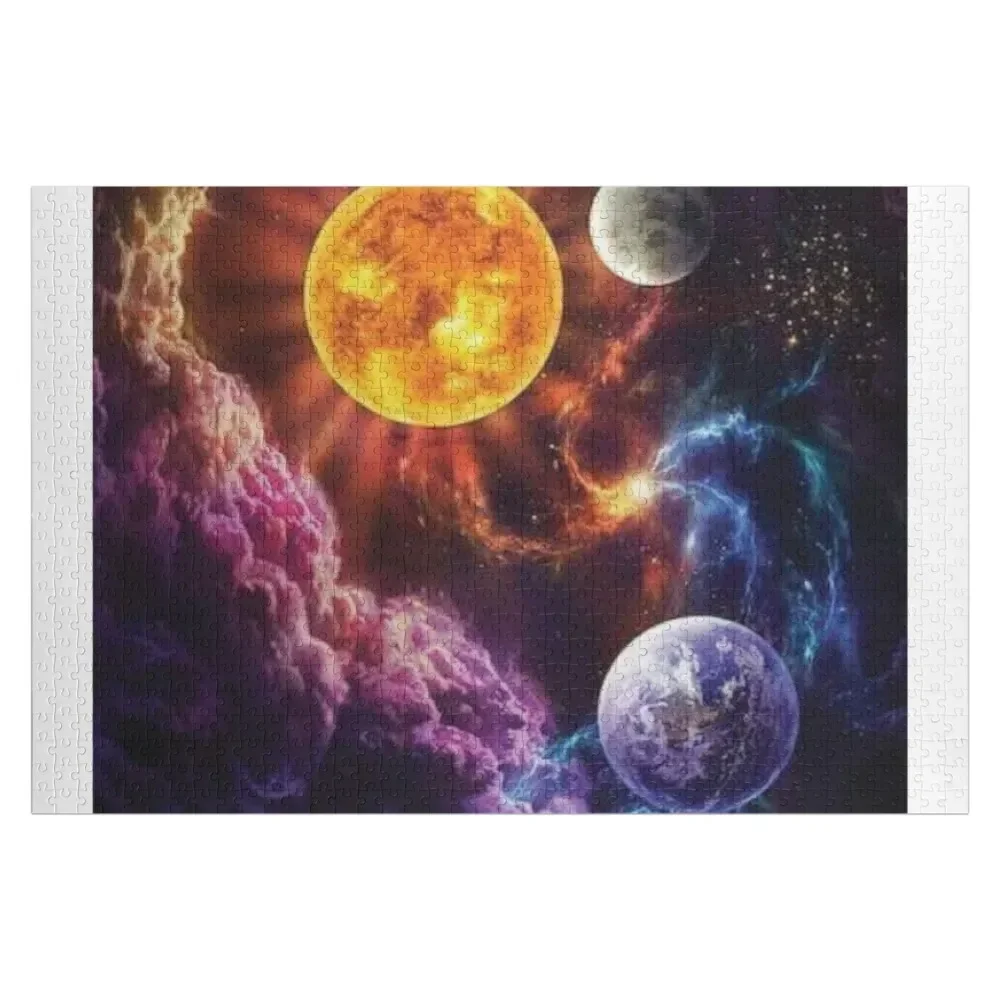 Fantasy Planets Jigsaw Puzzle Wooden Decor Paintings Jigsaw Pieces Adults Puzzle