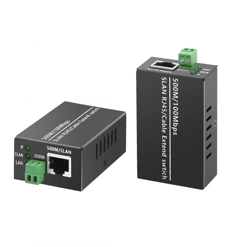 1Pair Ethernet IP Extender Over Coax HD Network Kit EoC Coaxial Cable Transmission Extender for Security CCTV Cameras