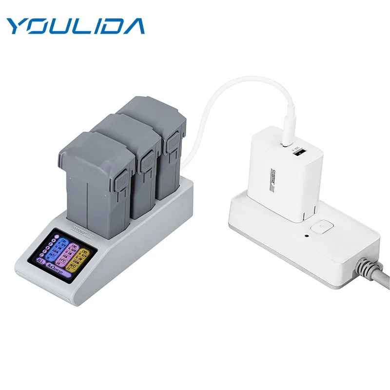Hub de carga para DJI Mini 3, carga de 3 vías, batería inteligente portátil, concentrador de carga rápida para DJI Mini 3 4 PRO, accesorios para drones
