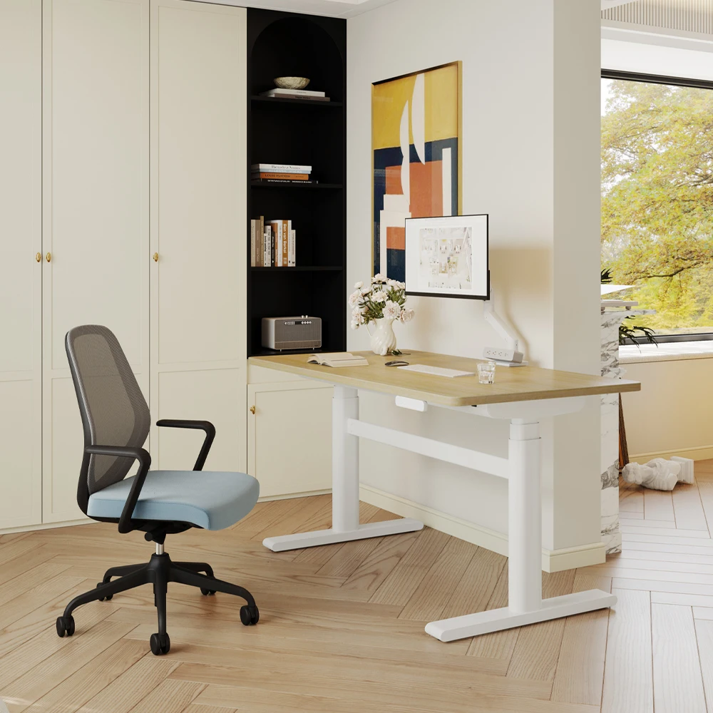 Smart Electric Modern Sit Stand Desk-Programmable Height Memory with Anti-Collision Safety Eco-Friendly & Ergonomic Design