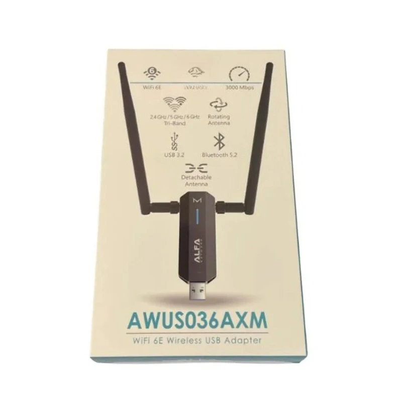 

ALFA AWUS036AXM WIFI 6e MT7921AUN Wireless + Bluetooth Combo Card