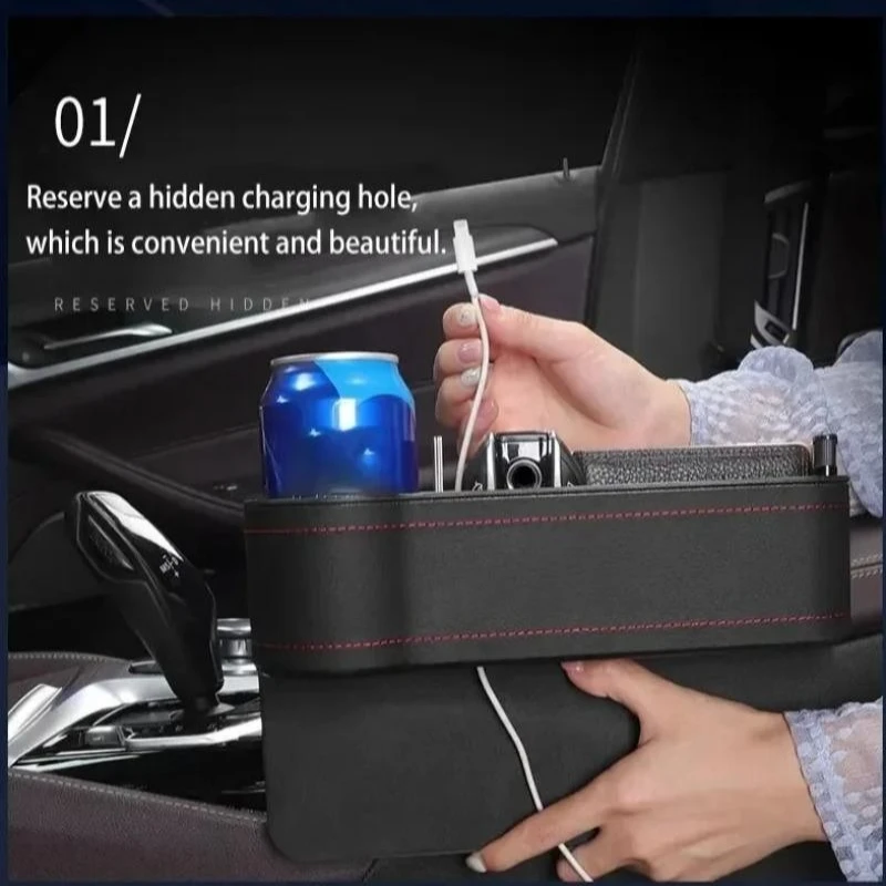 Nowy Organizer do Samochodu na Szczelinę Siedzenia, Wielofunkcyjna Kieszeń, Schowek na Kubki, Organizer na Telefon, Butelki i Kubki, Akcesoria Samochodowe