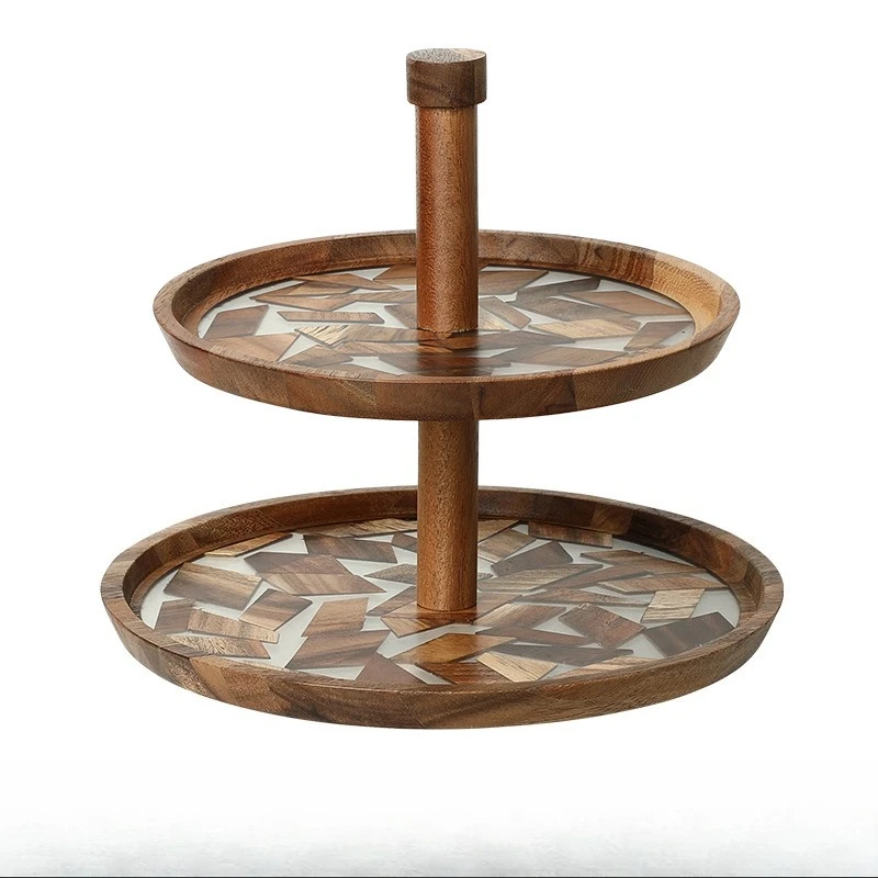 Modern log wind resin fruit plate, bed and breakfast coffee table, dining table, bar decorative tray