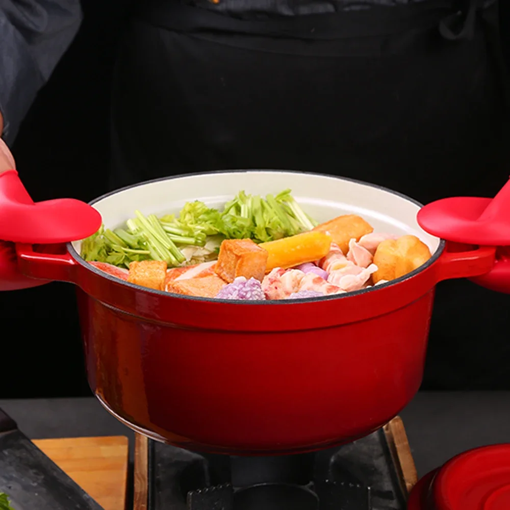 Kitchen Customizable Enamel Dutch Oven Cast Iron Cookware Casserole Cooking Soup & Stock Pots and Pans Set