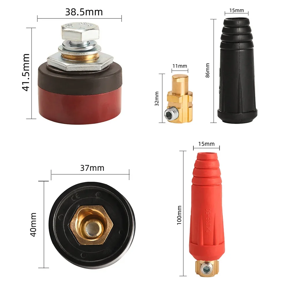 Efficiently Designed 8PCS For TIG Welding Cable Connectors for DKJ3550 With Enhanced Durability and Safety Features