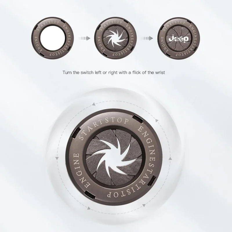 1 unidad de cubierta para botón de arranque de motor de coche para Jeep Renegade Wrangler JK Grand Cherokee Compass, accesorio de embellecedor de encendido para todas las series