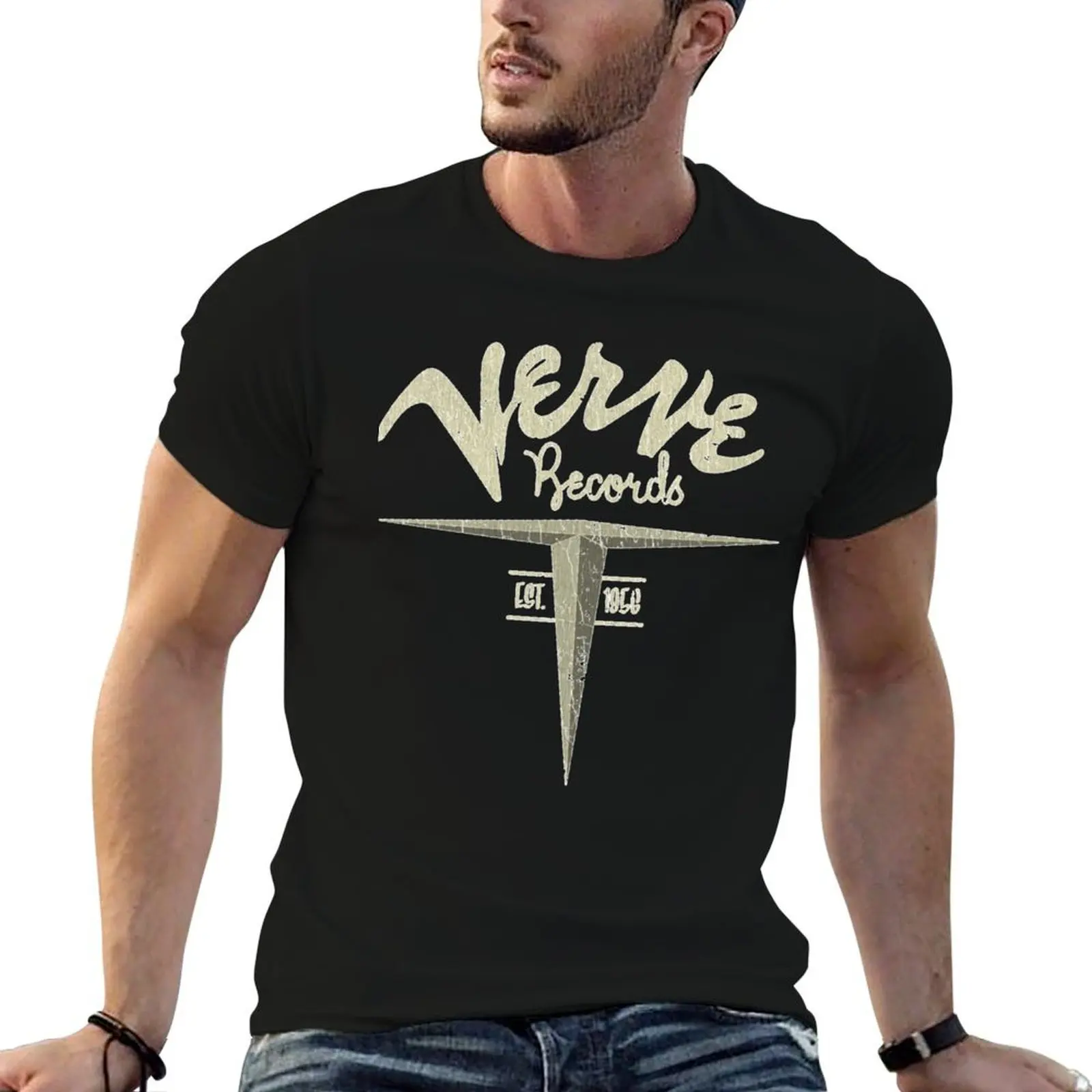Verve Records 1956 T-Shirt sports fans oversized t shirt mens white t shirts