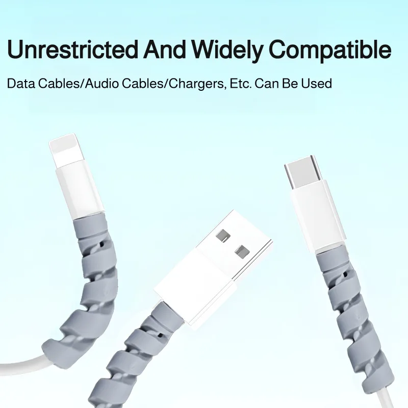 データケーブル保護カバー 充電ケーブルスパイラルプロテクター 携帯電話充電ケーブル保護