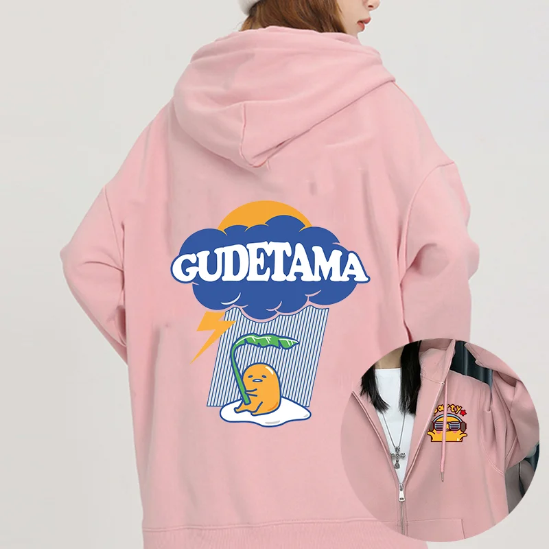 Sanrio Gudetama Printed Hoodies Couple student street sports casual hoodie