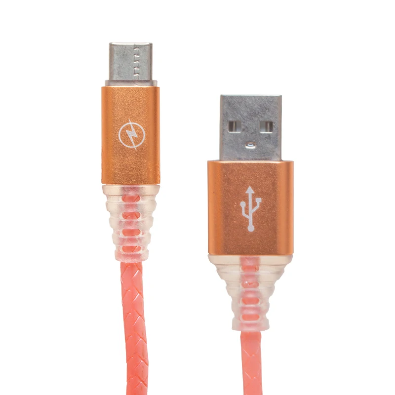 THERE 3 AMPS BRAIDED RGB ILLUMINATED TYPE-C USB DATA CABLE 1 METRE