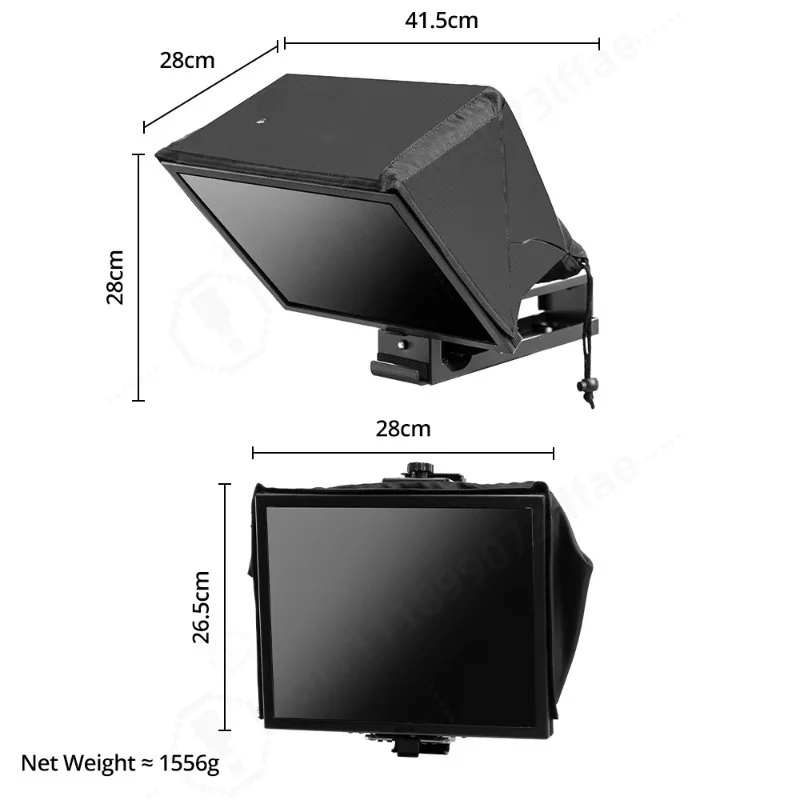 Foldable Large Screen Teleprompter, For Smartphone & DSLR Camera, Interview Video Recording, Portable Live Broadcast Prompter