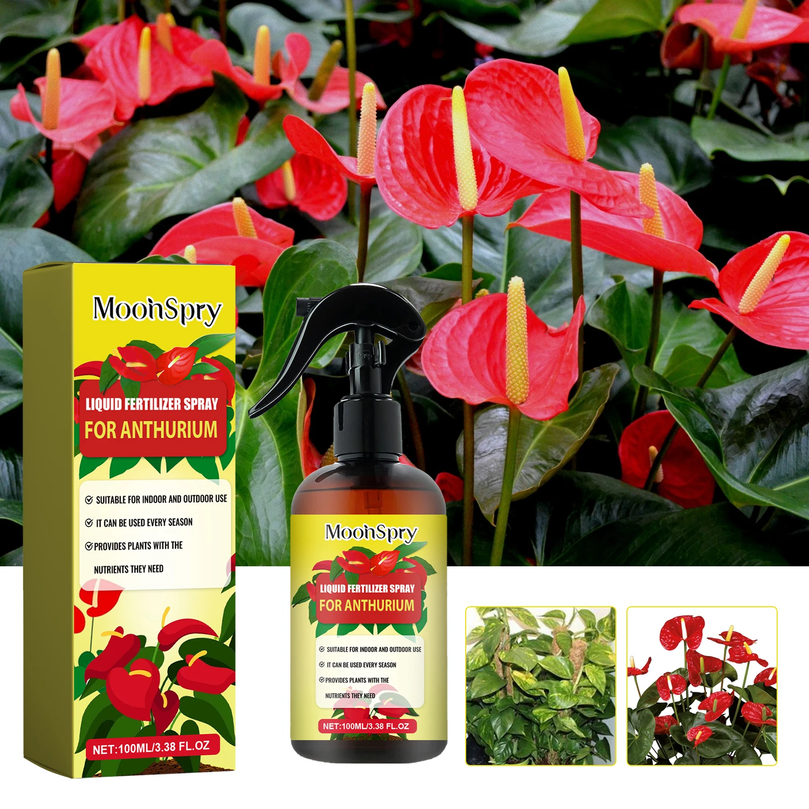 

Red palm fertilizer spray; special fertilizer spray for home indoor potted flowers and green plants