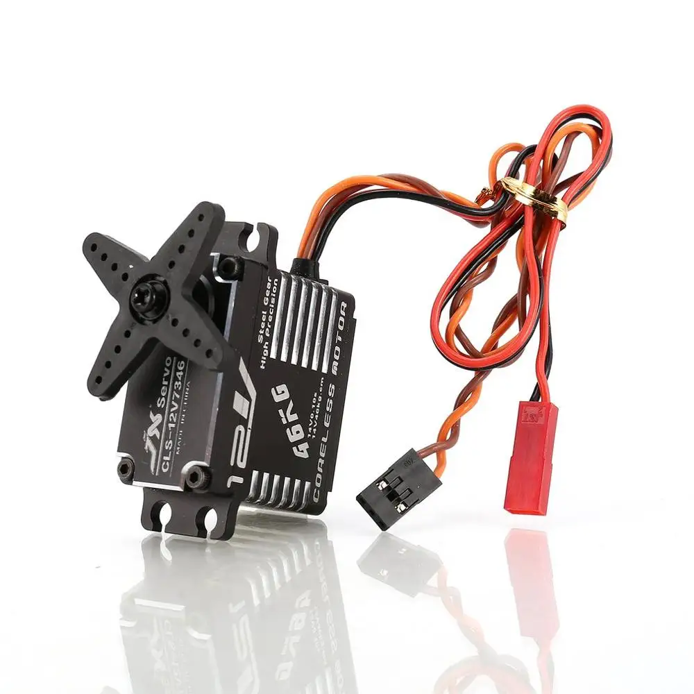 JX CLS-12V7346 46KG 12V Digitale Coreless Servo Hoge Precisie Stalen Tandwiel Aluminium Shell voor RC Auto Vrachtwagen boot Robot Model Onderdelen