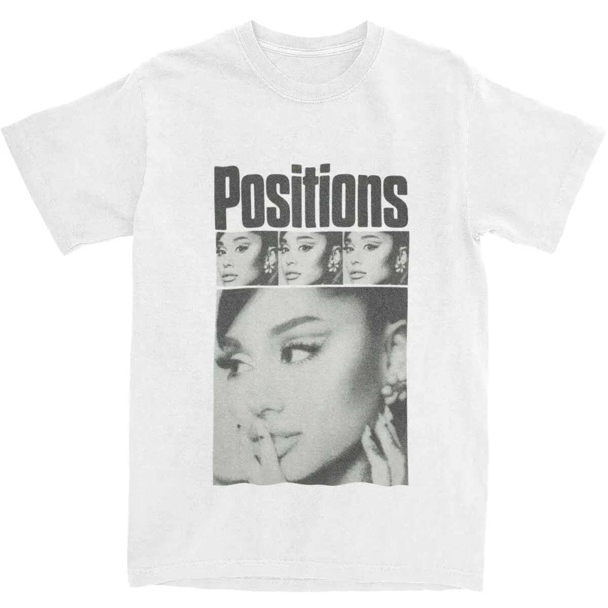 Men Women T Shirt Positions Rewind Ariana Music Grande T-Shirts Fashion Summer Tee Shirt Vintage 100% Cotton Clothing Gift