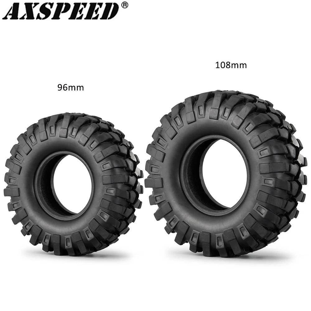 AXSPEED pneumatico in gomma da 1.9 pollici con inserto in schiuma OD 96/108mm per 1:10 Axial SCX10 CC01 D90 4WD TRX4 RC Rock Crawler pneumatici per ruote auto