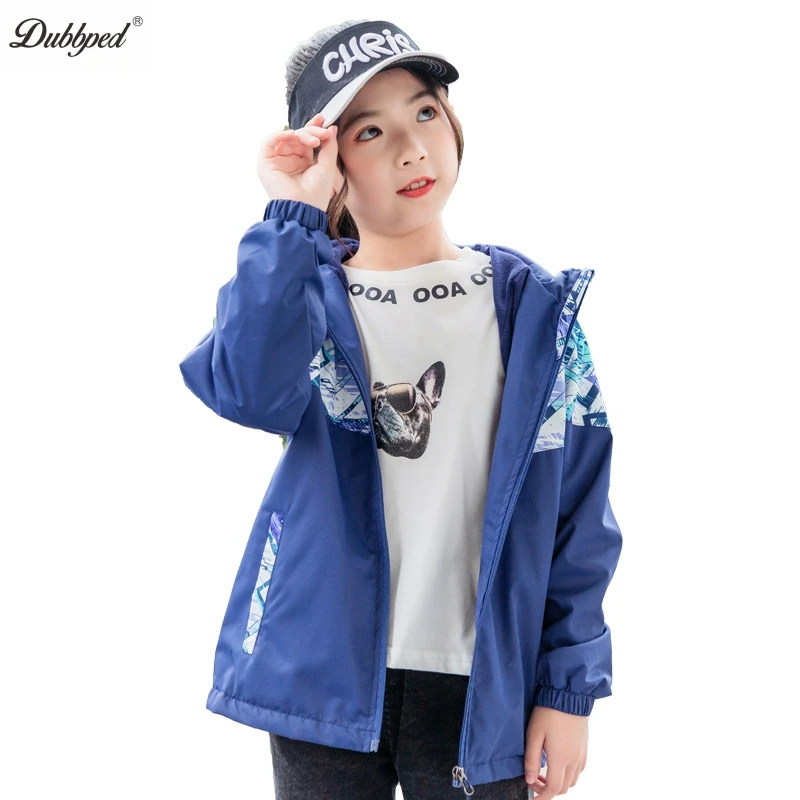 Dubbped Kids Outwear Boys Girls Coats Spring Autumn Sport Fleece Jacket Long Sleeve Waterproof  Raincoat Windbreaker Clothes
