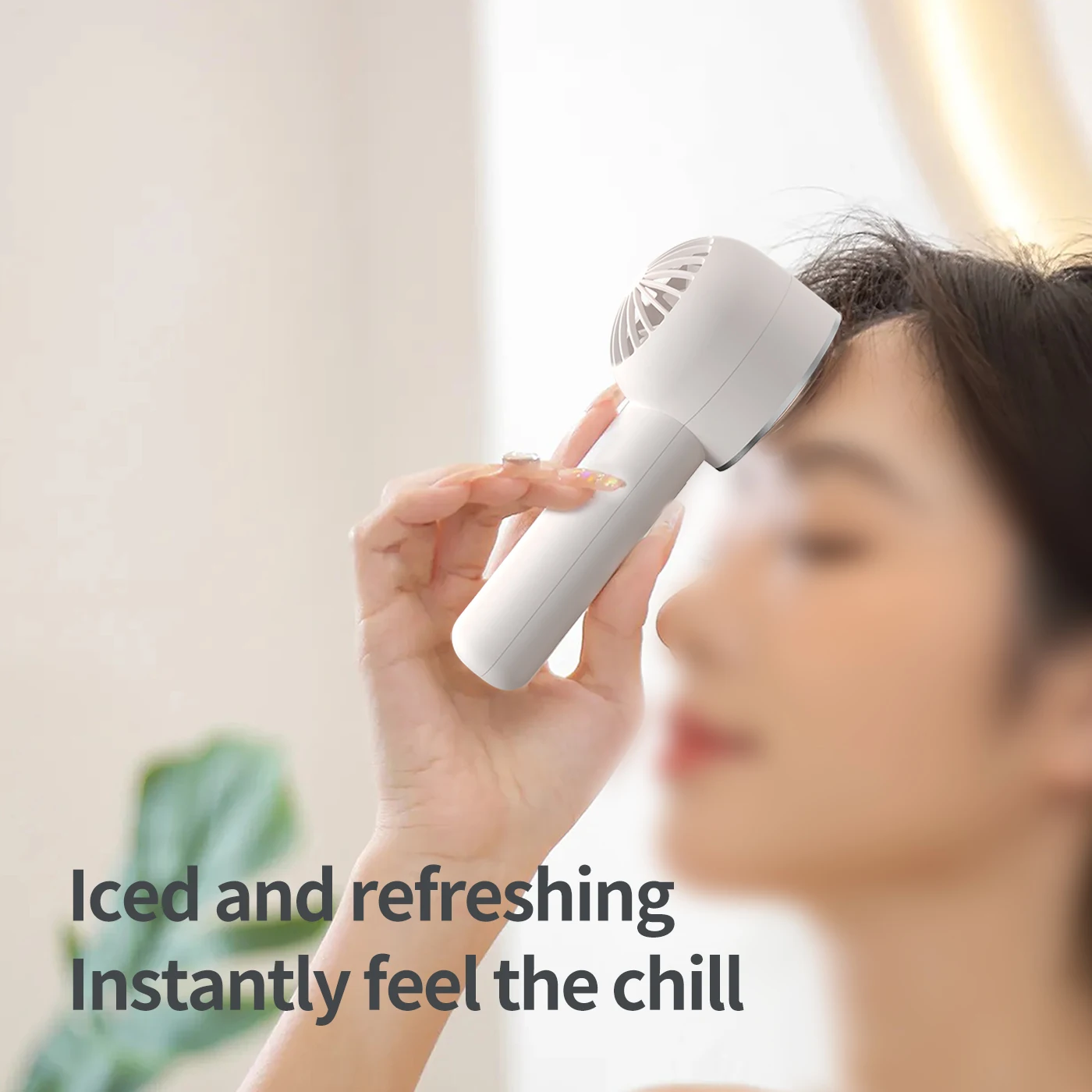 New Xiaomi Mini Handheld Fan Cold Compress Air Cooling Fan 2000mAh USB Rechargeable Electric Outdoor Handy Bladeless Turbo Fan