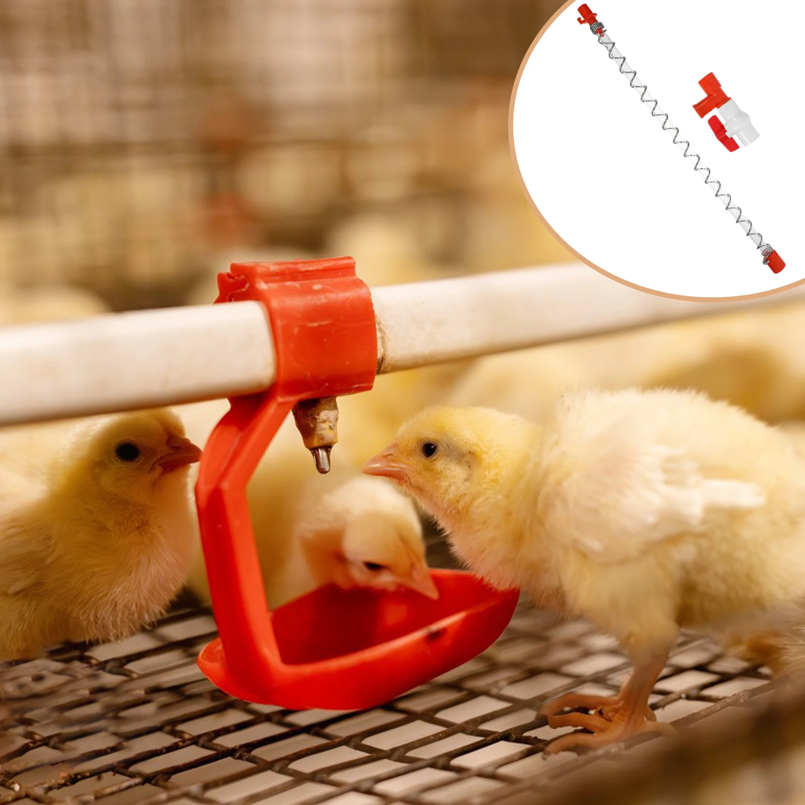 

1 set End Soft Hose Poultry Farm Supplies Water Level Pipe Durable Material Easy Installation Poultry Farm Supplies