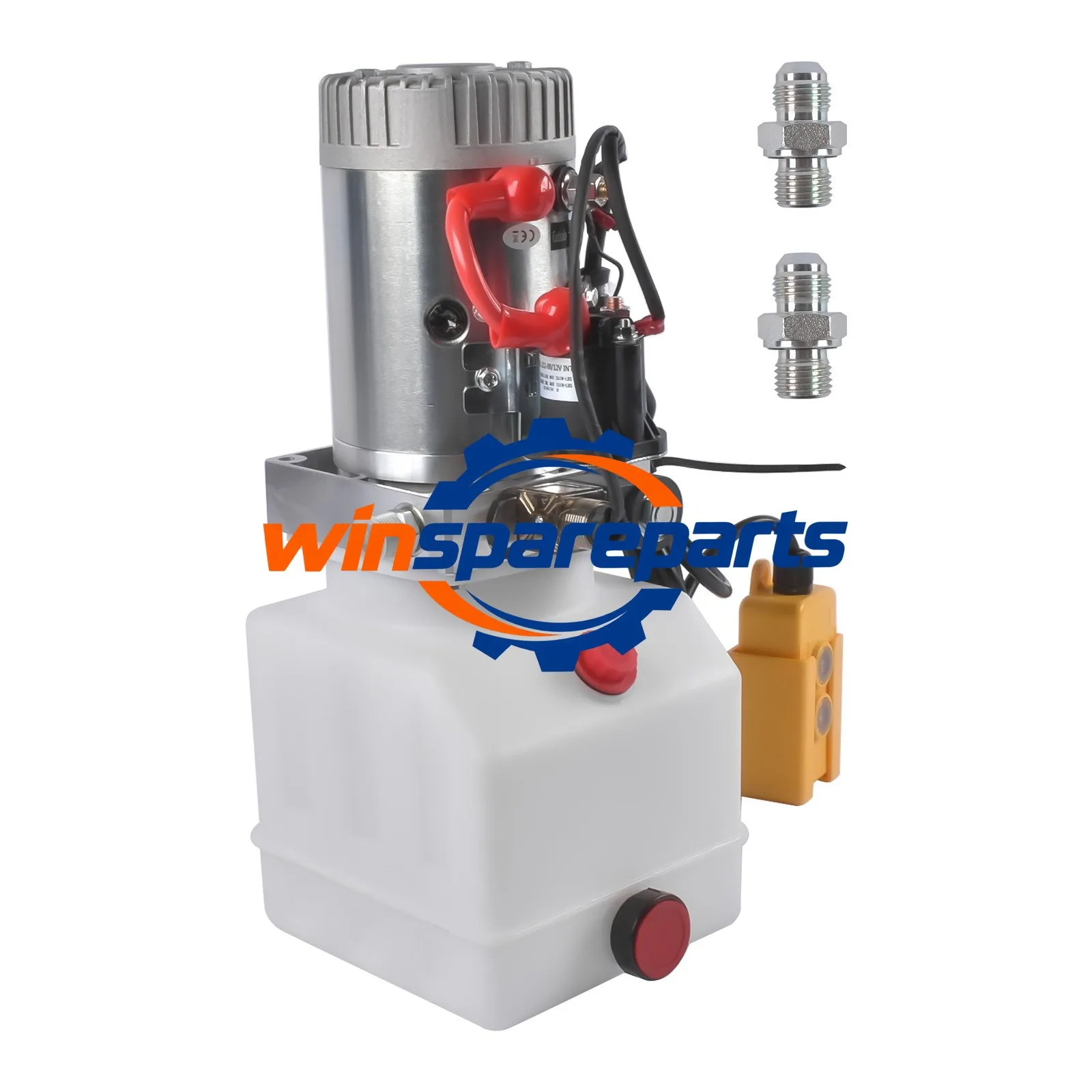 12V 4 Quart Single Acting Hydraulic Pump Dump Trailer Power Unit SAE #6 Port NEW