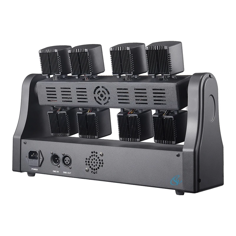 LED 120W 8 Arm Beam Moving Head Light Professional Stage Lights DMX512 Control DJ Disco Lights with Laser for Wedding Party view 5