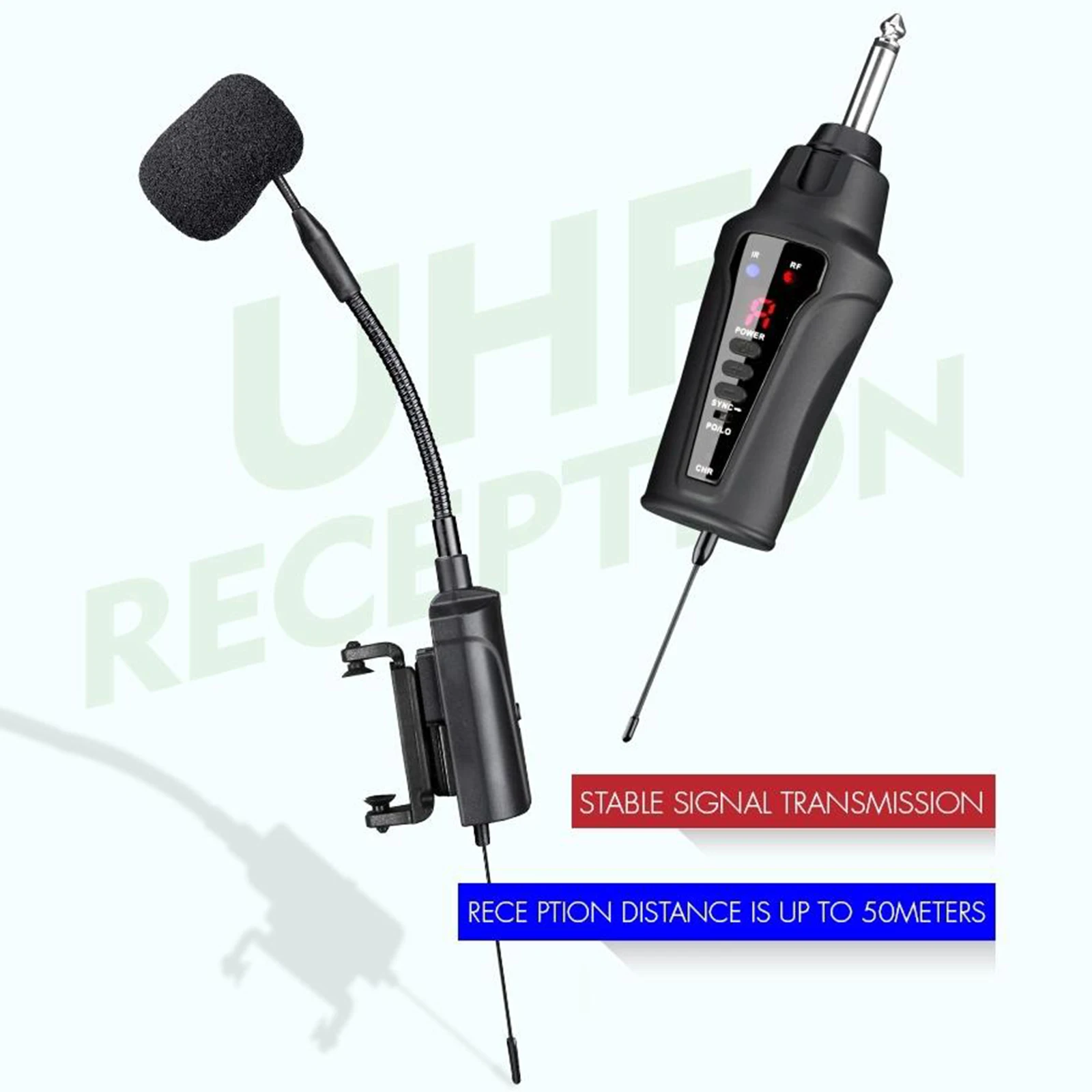 2025 vendita calda professionale UHF strumento wireless microfono amplificatore per performance sul palco pickup per violino mini piccoli microfoni