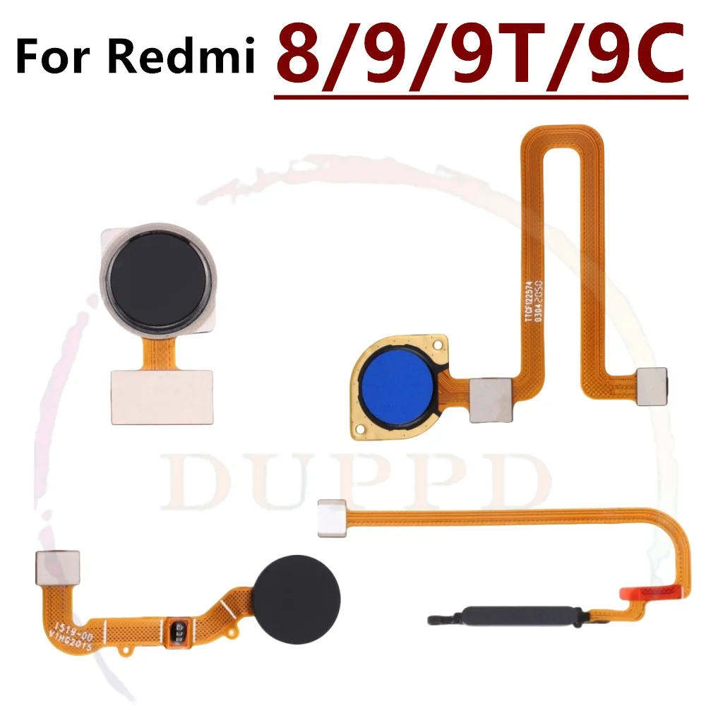 100% Original For Xiaomi Redmi 9 9C 9T 8 Fingerprint Sensor Home Return Key Menu Button Flex Ribbon Cable