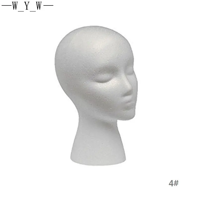 White Foam wig display prop Mannequin Wig Head Display Hat Cap Wig Holder Styrofoam Foam Head wig stand