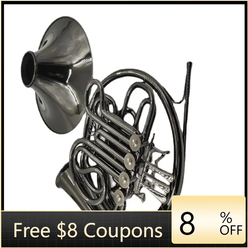 

STLF Transposition from B to F Double Leaf Split Horn Instrument French Horn Surface Treatment Black Nickel