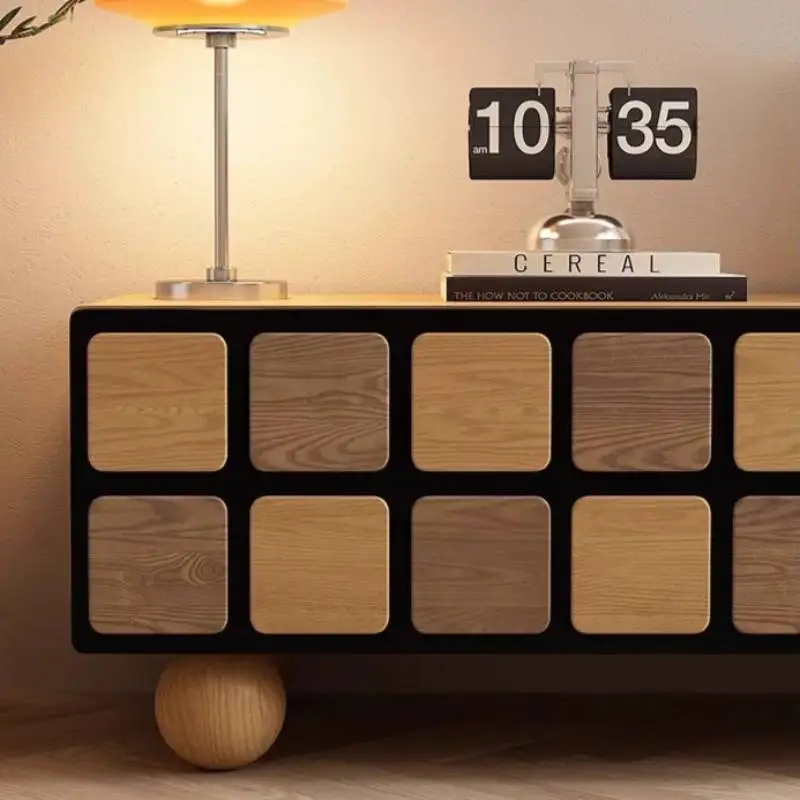 خزانة تلفزيون بسيطة فريدة من نوعها، بني داكن، تخزين بسيط، حامل تلفزيون حديث، مصمم غرفة المعيشة، أثاث منزلي Mueble Para Tele