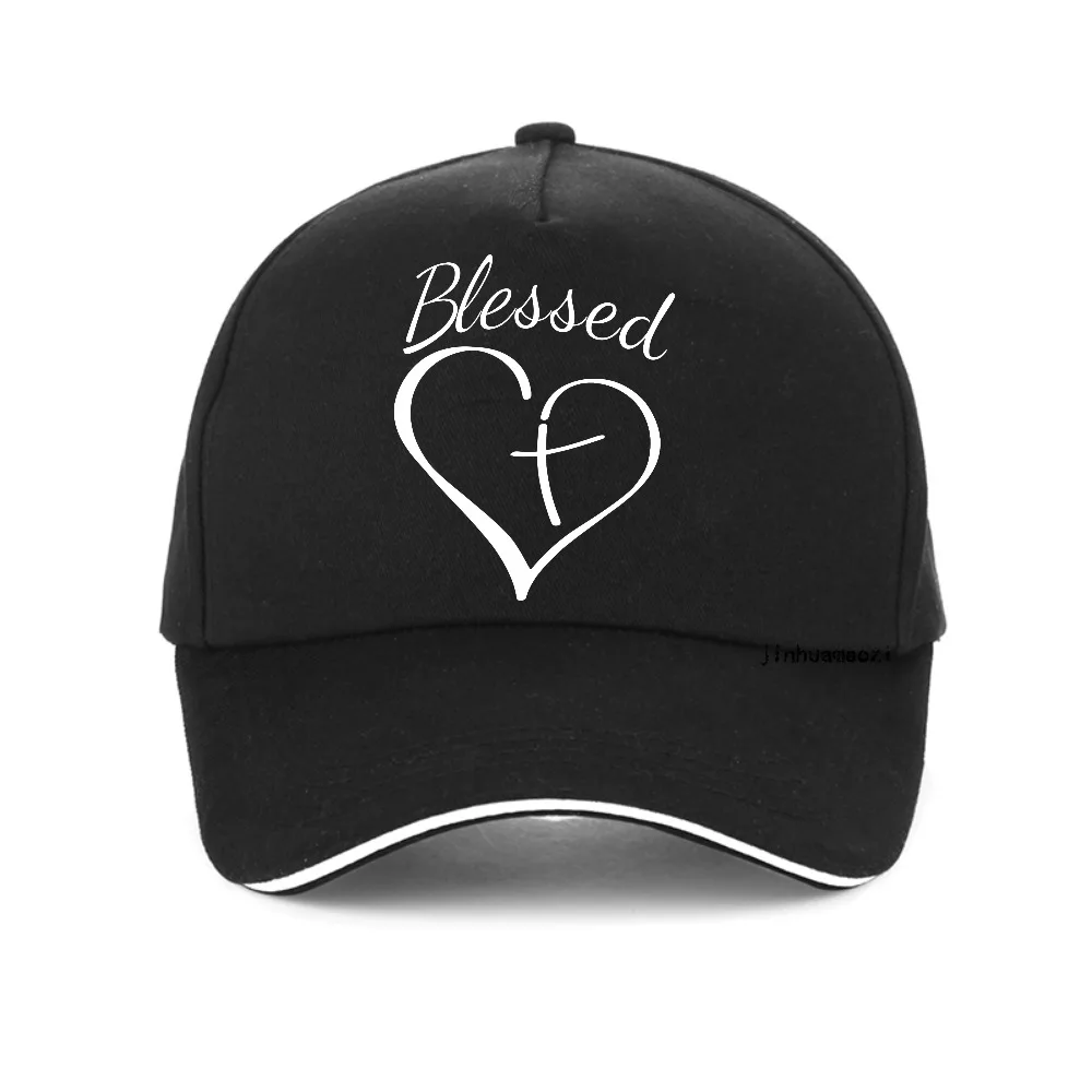 

Blessed Heart & Cross Letter print Baseball Caps Fashion Harajuku Streetwear Unisex cap outdoor sport Breathable snapback hat