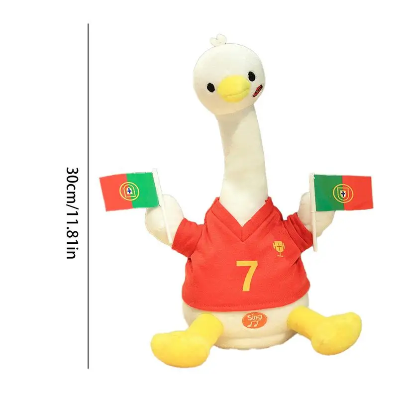 Figuras de juguete interactivas de peluche, juguetes parlantes, pato de baile eléctrico, canto, juguete imitando, Animal relleno, ala de pato, baile oscilante