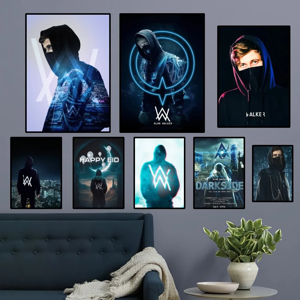 Alan Walker DJ Poster Home Room Decor Aesthetic Art Wall Painting Stickers