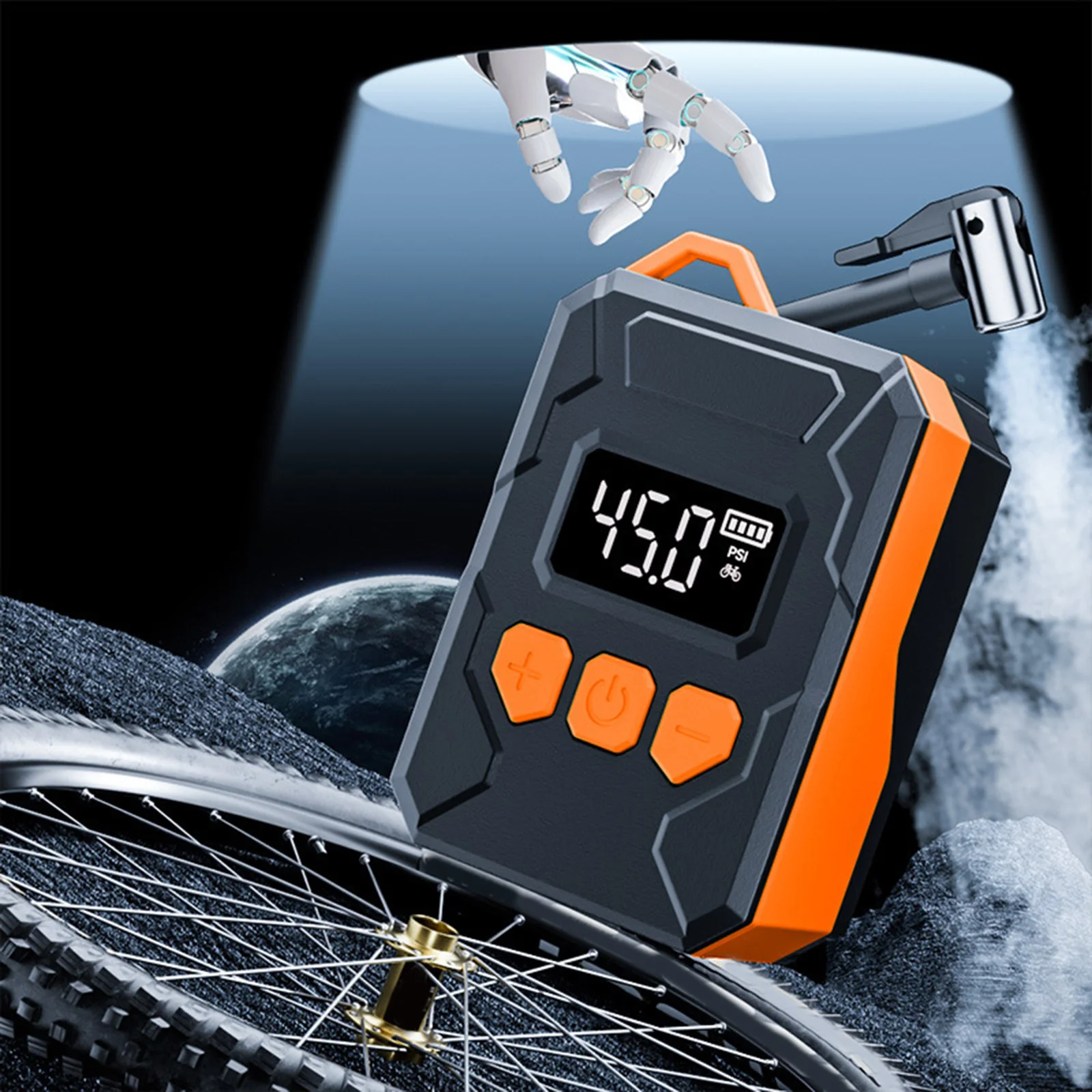 Electric Tire Inflator Motorcycle Bike Portable Convenient Inflation Device Multipurpose Bicycles High Power Air Pump for Travel